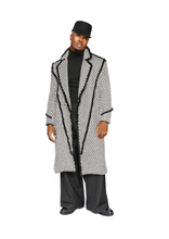 Load image into Gallery viewer, Oversized PARIS WOOL Checkered Trench Coat