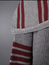 Load image into Gallery viewer, THE ASYMMETRIC ZIP RIBBED SWEATER — BLACK/IVOR