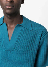 Load image into Gallery viewer, The Pacific Aqua Knitted Polo Shirt