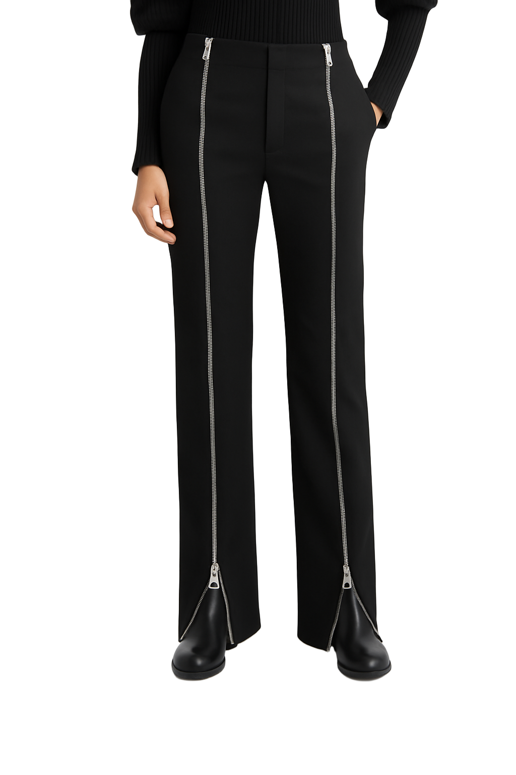 Zipper Slacks -Same day shipping – Richeé NYC