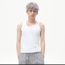 Load image into Gallery viewer, Date Night Asymmetrical  Tank Top { Spandex Cotten }