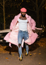 Load image into Gallery viewer, Pink Wool Trench Coat ..