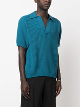 Load image into Gallery viewer, The Pacific Aqua Knitted Polo Shirt