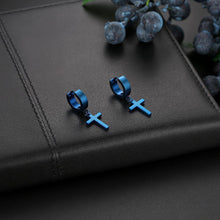 Load image into Gallery viewer, Mens Stainless Steel Cross Earings - Rich Access
