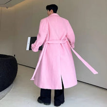 Load image into Gallery viewer, Pink Wool Trench Coat ..
