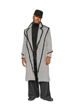 Load image into Gallery viewer, Oversized PARIS WOOL  Checkered Trench Coat
