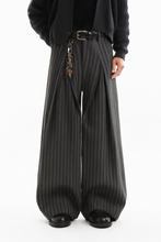 Load image into Gallery viewer, Textured Wide-Leg Trouser- same day shipping
