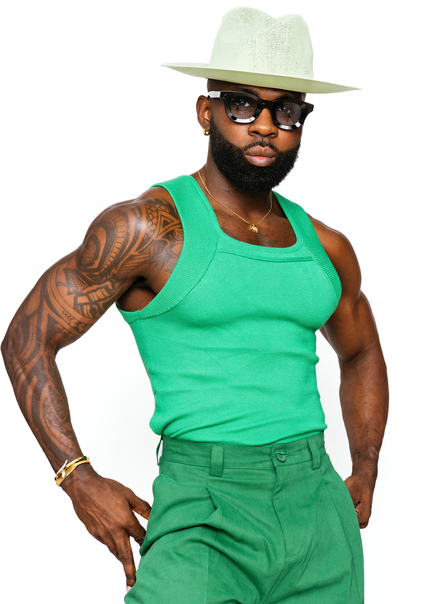 THE KELLY GREEN RIBTANK TOP