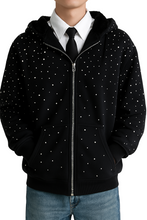 Load image into Gallery viewer, Stardust Crystal Fur-Lined Hoodie
