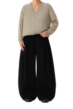 Load image into Gallery viewer, Voluminous Noir Sculpted Sweatpants
