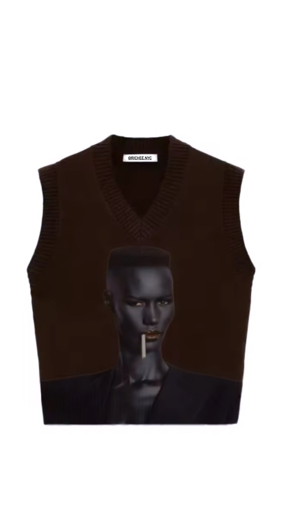 Grace Jones The Timeless  Luxe'  Cardigan FW25. EXCLUSIVE