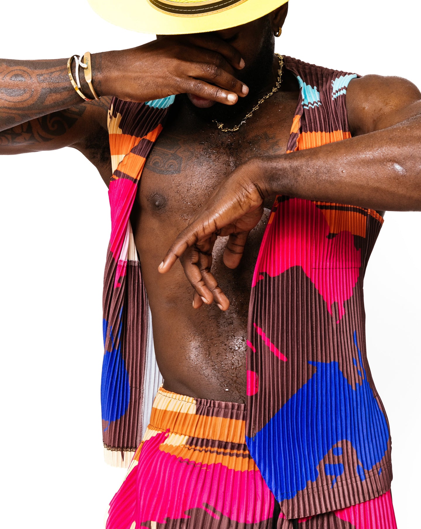 Costa Rica Pleated Vest Set