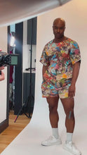 Load and play video in Gallery viewer, Bird Of Paradise Pleated Shorts Set

