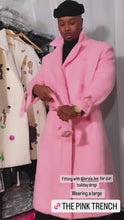 Load and play video in Gallery viewer, Pink Wool Trench Coat ..
