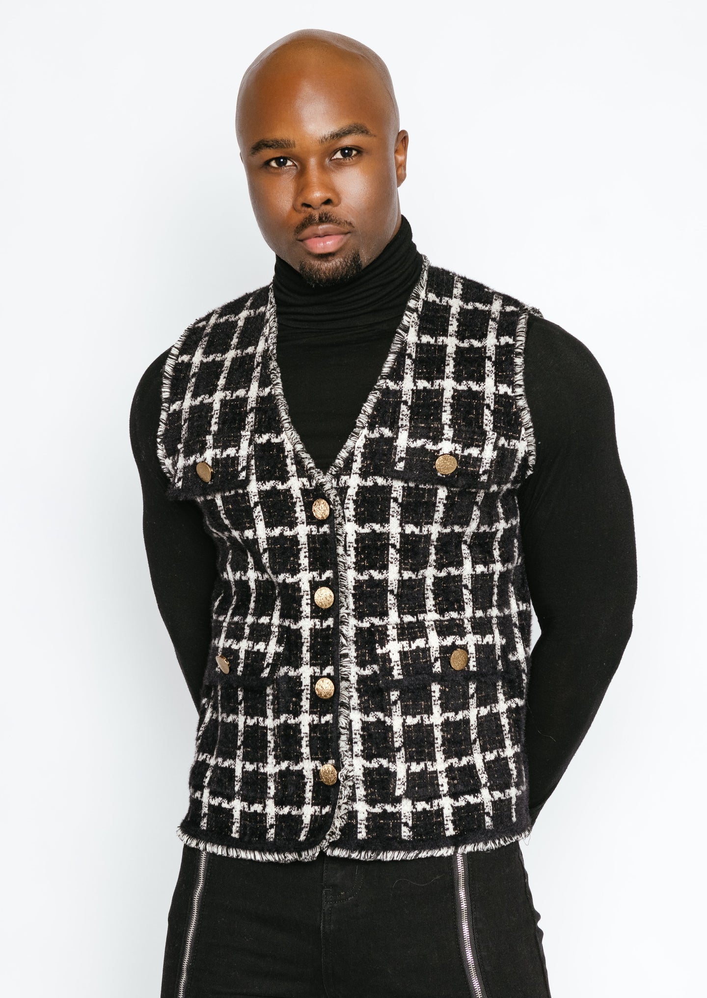 Chic Luxury Wool Knitted Vest Fall Look 13 Limited Edition