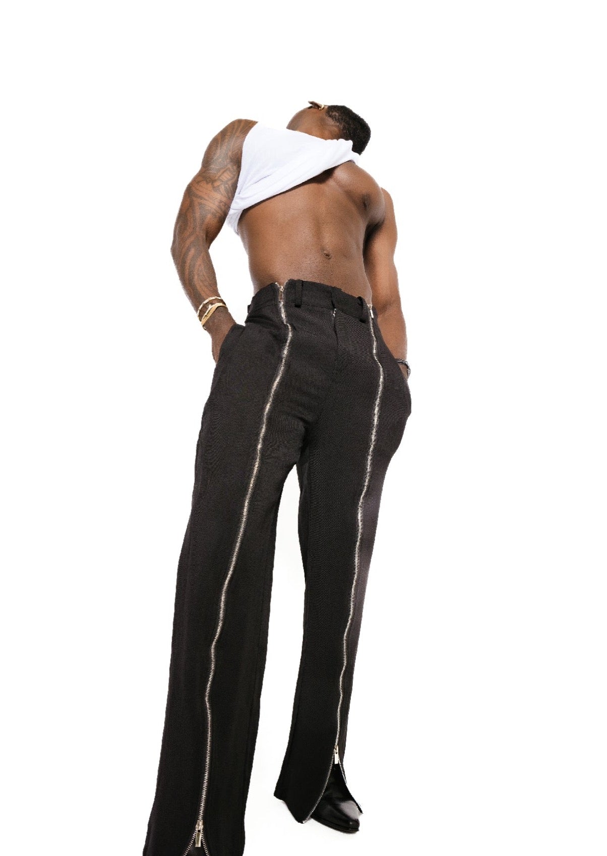 Zipper Slacks -Same day shipping – Richeé NYC