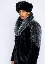 Load image into Gallery viewer, Faux Fur Coat With Mink Grey ColorBlack Patchwork ( Ships Same Day}
