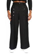 Load image into Gallery viewer, High Waisted Wide Leg Cargo Pants
