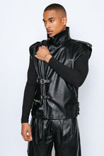 Load image into Gallery viewer, Vegan Leather Bikers Vest  Spring 22
