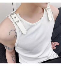 Load image into Gallery viewer, Luxury Rich&#39; Summer Tank Tops With Leather Buckle Straps
