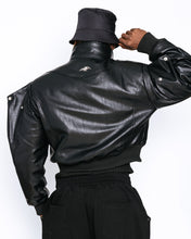 Load image into Gallery viewer, Brooklyn Baddie Crop Vegan leather Jacket. SLIM FIT.. ONLY 10 LFFT  ..SHIP SAME DAY
