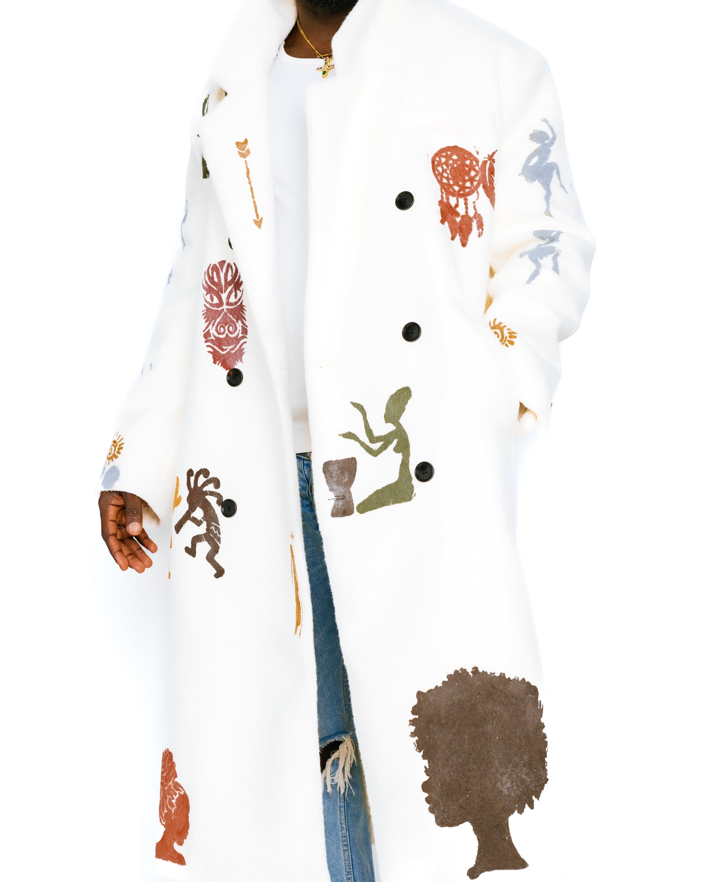 RICHIE ONE OF ONE HAND PAINTED CULTURAL COAT { EXCLUSIVE FOR SPRING